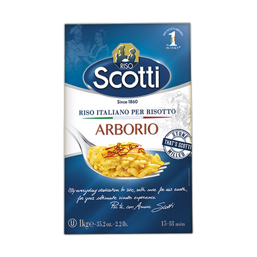 ბრინჯი /RISO SCOTTI/ არბორიო, ორთქლში გატარებული 10*1კგ
