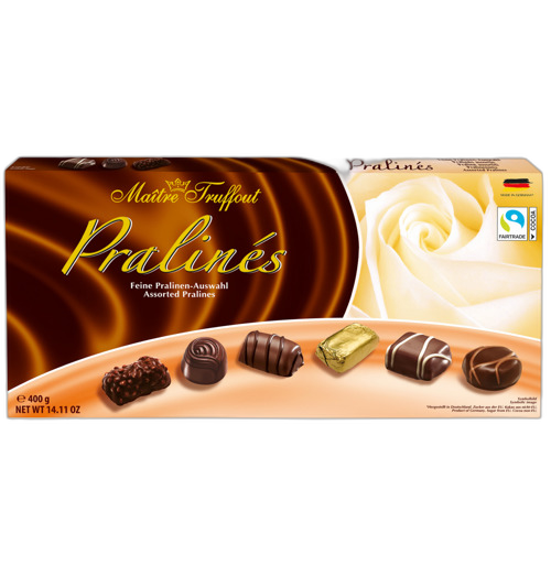 ბომბონერი / Maître Truffout / პრალინების ასორტი "exquisite" 12*400გრ