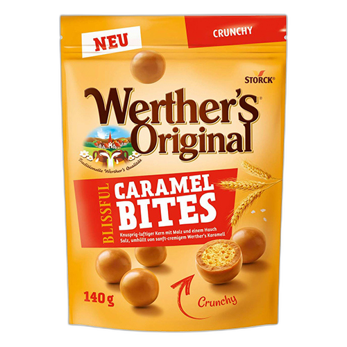 კარამელის ბურთები/ Storck/ "Werther's Original" ხრაშუნა შიგთავსით 12*140გ