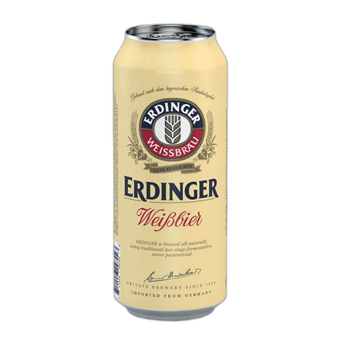 ლუდი ERDINGER - თეთრი (ქილა) 0.5 ლ