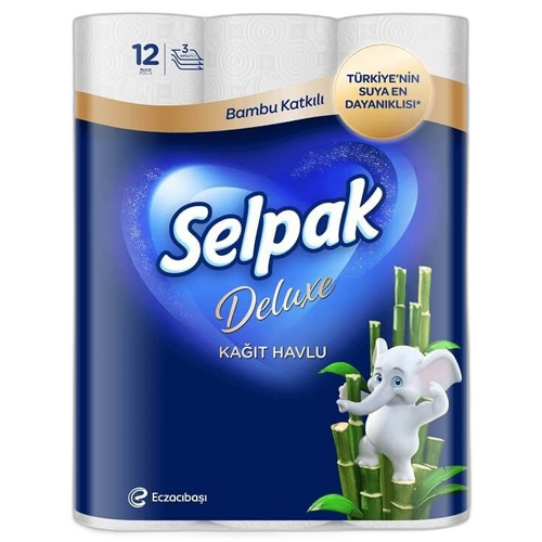 პირსახოცი / სელპაკ  ბამბუ / 4x12ც 3 ფენა / (7905401)