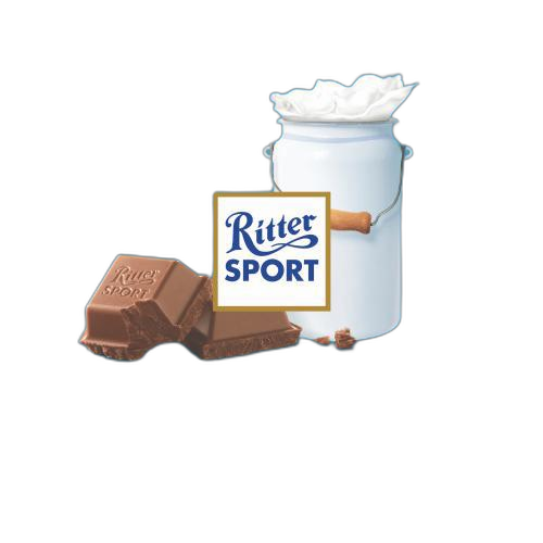 შოკოლადი ალპური რძით - Ritter sport/ რიტერ სპორტი - 100გრ