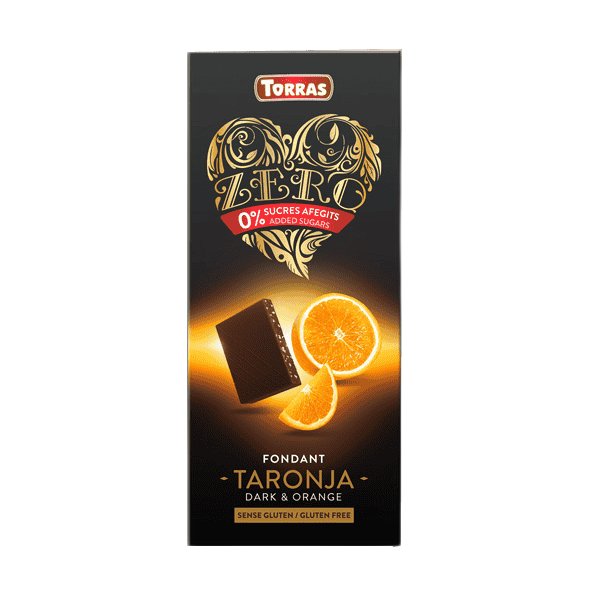 ტორასი-ზერო შოკ. შავი ფორთოხლით უგლუტ,უშაქრო,ვეგანური.125გ