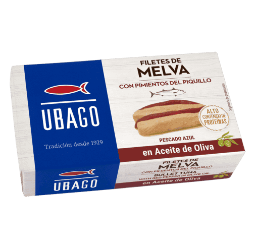 უბაგო-თინუსის ფილე ზეით. ზეთში ტკბილი წიწაკით 125გ.