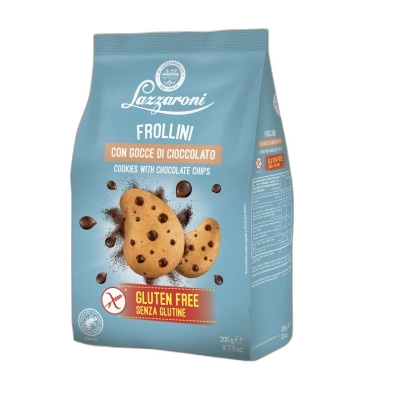 ლაზარონი-ორცხობილა შოკ. წვეთებით გლუტენის გარეშე 200გ