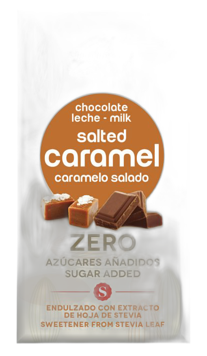 სოლე-რძიანი შოკლადი მარილიანი კარამელით, სტევიათი,უშაქრო,უგლუტენო 100გრ