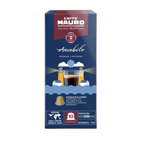 მაურო-ყავა კაფსულა "Amabile"- 7/10 ნესპრესოს აპარატისთვის 10ც