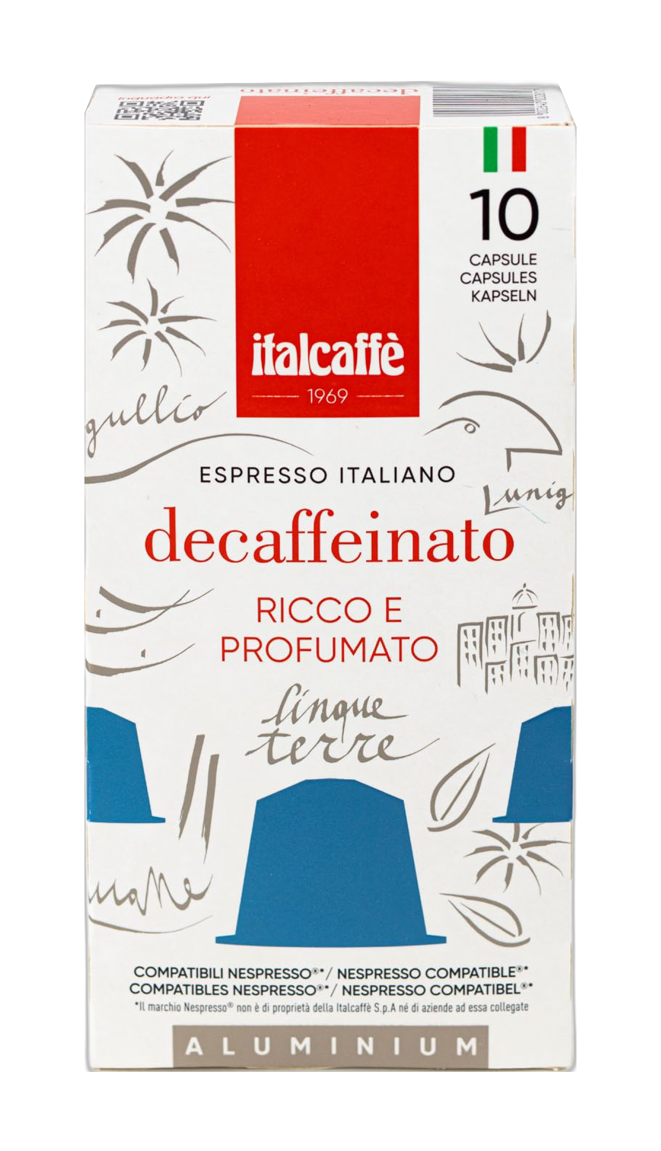 იტალკაფე-კაფსულები ნესპრესოსთვის "უკოფეინო" 10ც. 100% არაბიკა