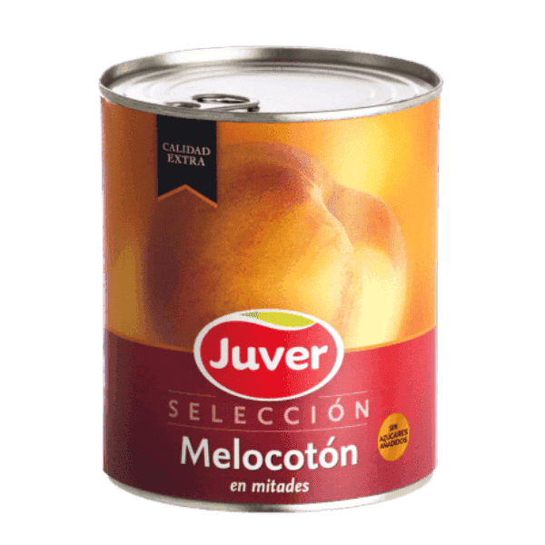 Juver - კონსერვირებული ატამი უშაქრო, უგლუტენო 850გრ.
