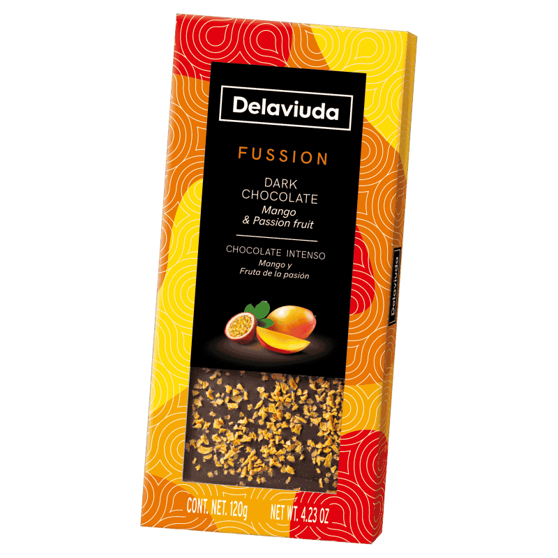 დელავიუდა-შოკოლადი შავი, მანგოთი და მარაკუიათი 120გ