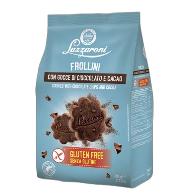 ლაზარონი-ორცხობილა კაკაოთი და შოკ. წვეთებით გლუტენის გარეშე 200გ