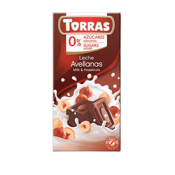 ტორასი-კლასიკი შოკ. რძიანი თხილით უგლუტენო,უშაქრო 75გ