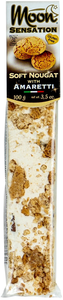 მუნი-ნუგა ამარეტოს ნამცხვრით, უგლუტ. პალმის ზეთის გარეშე 100გ