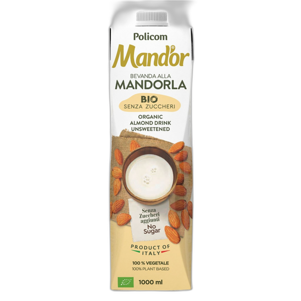 პოლიკომი-ნუშის რძე ბიო,ვეგანური,უგლუტენო, ულაქტოზო, უშაქრო.1ლ