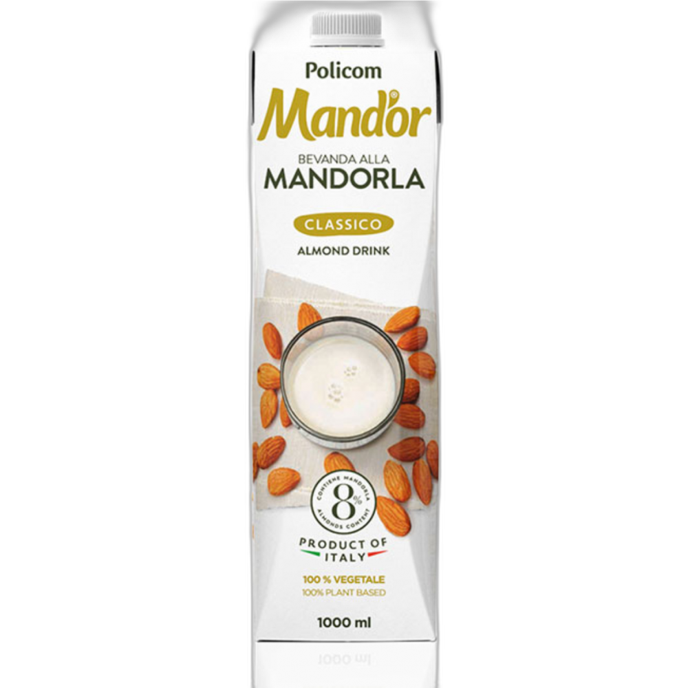 პოლიკომი-ნუშის რძე ვეგანური,უგლუტენო, ულაქტოზო, 8%-იანი.1ლ