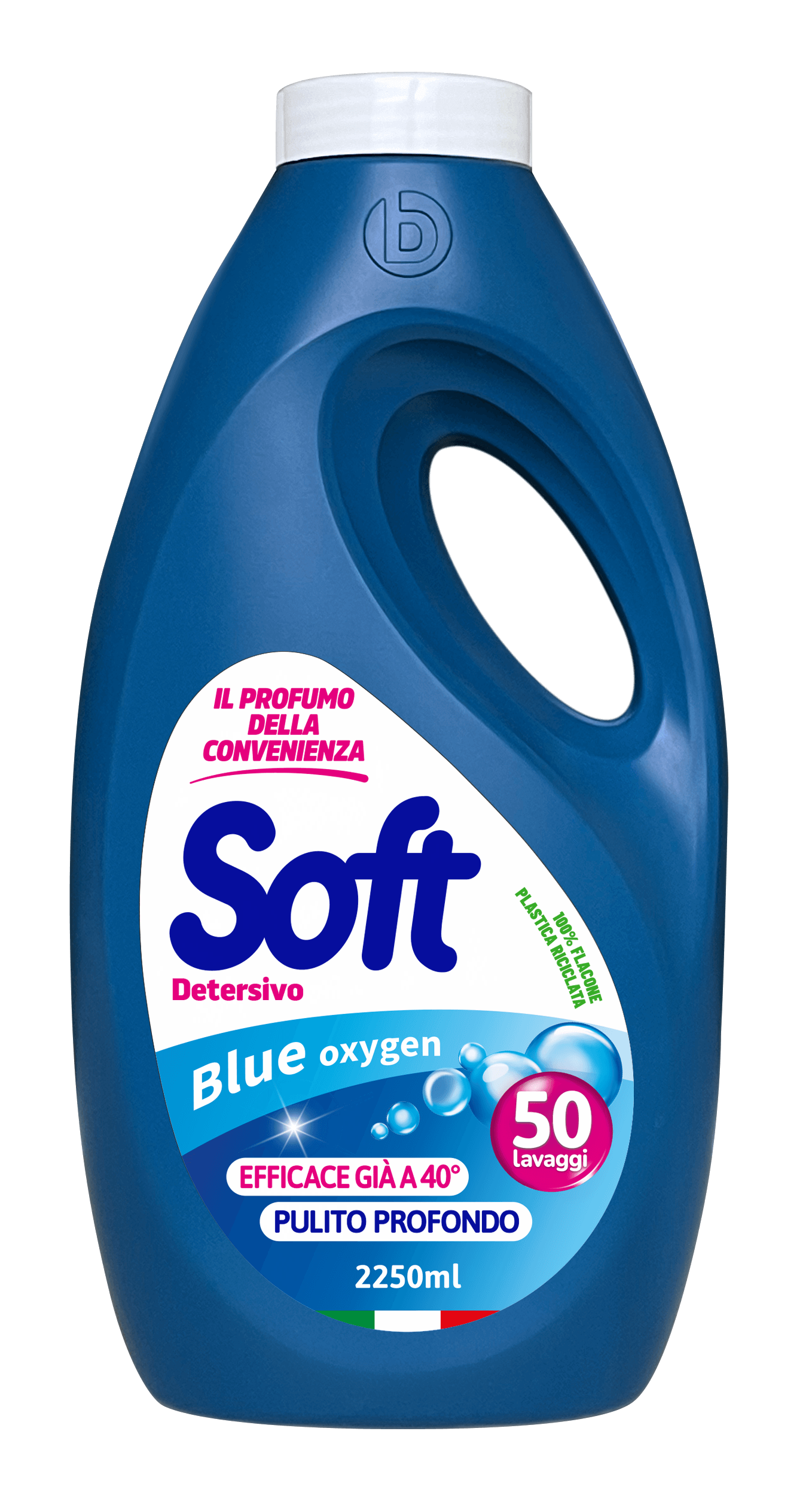 სოფტი-სარეცხი გელი თეთრი/ფერადი ქსოვილისთვის ლურჯი ჟანგბადი 2.25ლ