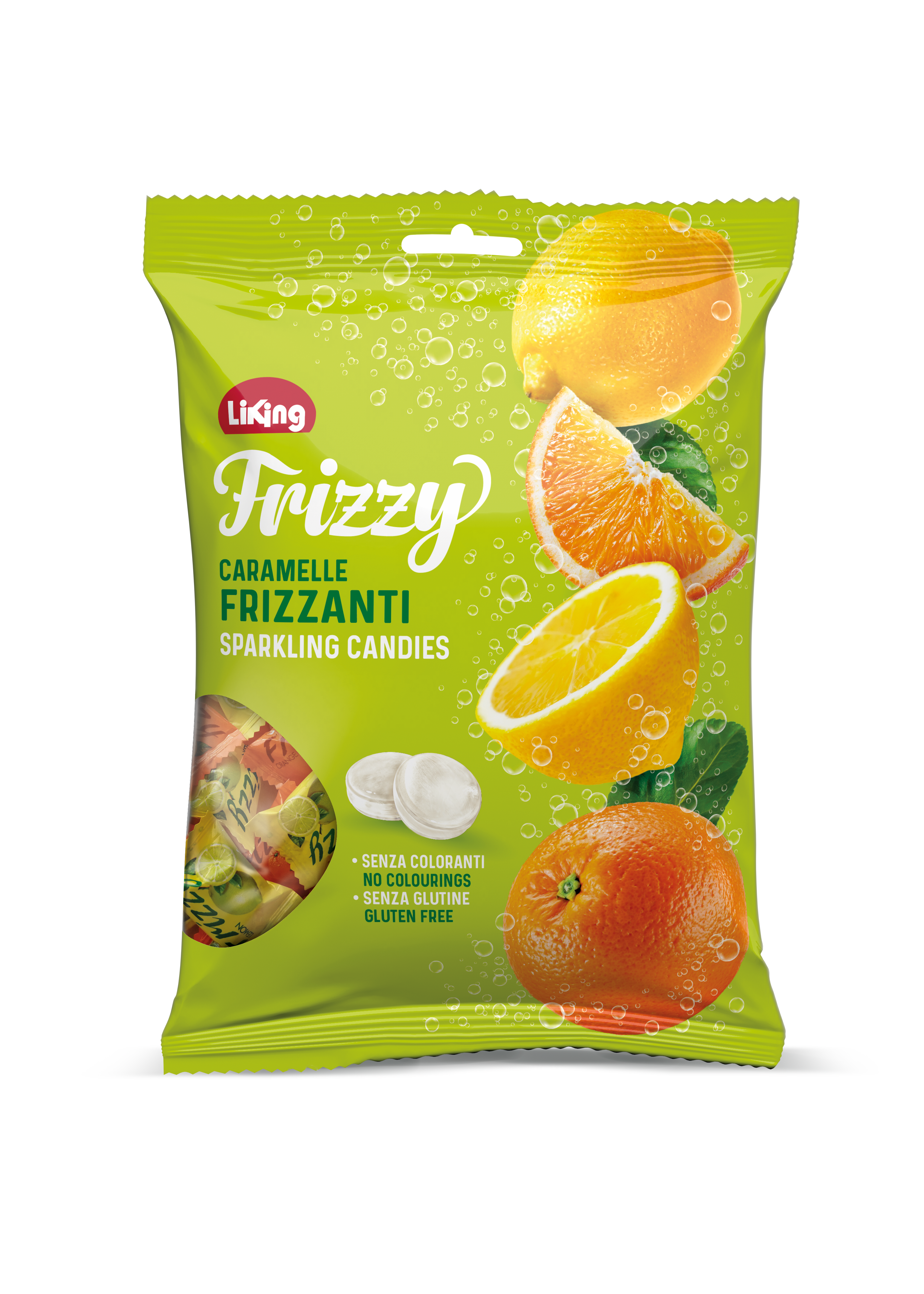 ლიკინგი-ლიმონი და ფორთოხალი შუშხუნა უგლუტენო 150გ