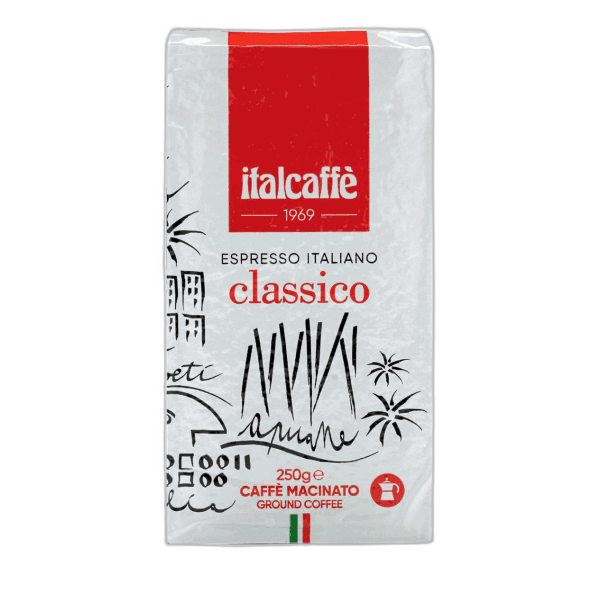 იტალკაფე-ყავა დაფქული "კლასიკური" 250გ. 30%/70%