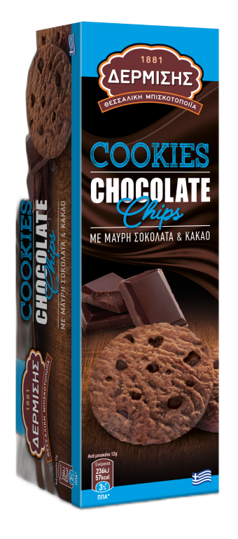 დერმისის- ორცხობილა კაკაოთი და შოკოლადის ნატეხებით 175გ