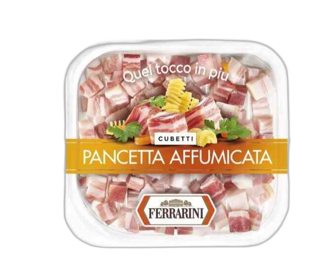 FERRARINI შებოლილი პანჩეტა( ბეკონი) კუბიკები