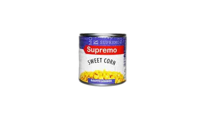 "SUPREMO"- სიმინდი კონსერვირებული 340გრ/სუპრემო/