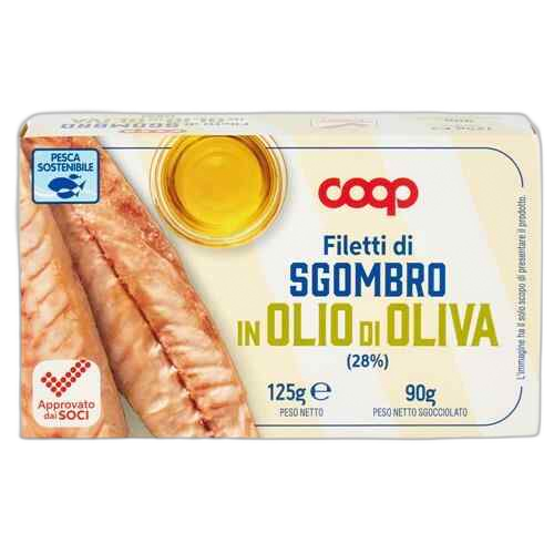 COOP სკუმბრიას ფილე ზეითუნის ზეთში 125გრ