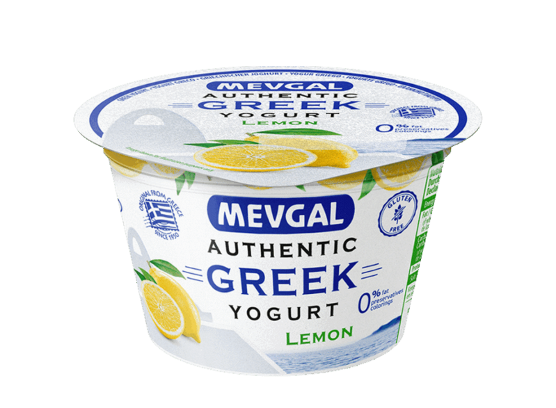 "მევგალ"- იოგურტი ბერძნული 0% ლიმონით 6*150 გრ გლუტეინის გარეშე