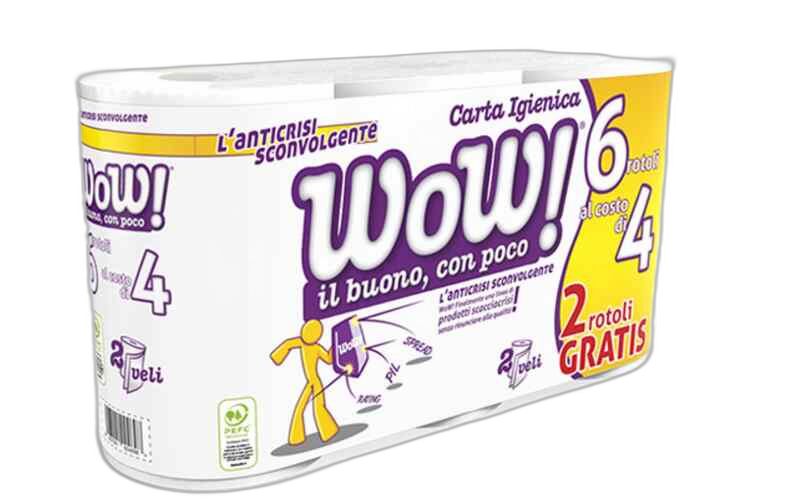 WOW ტუალეტის ქაღალდი 6ც