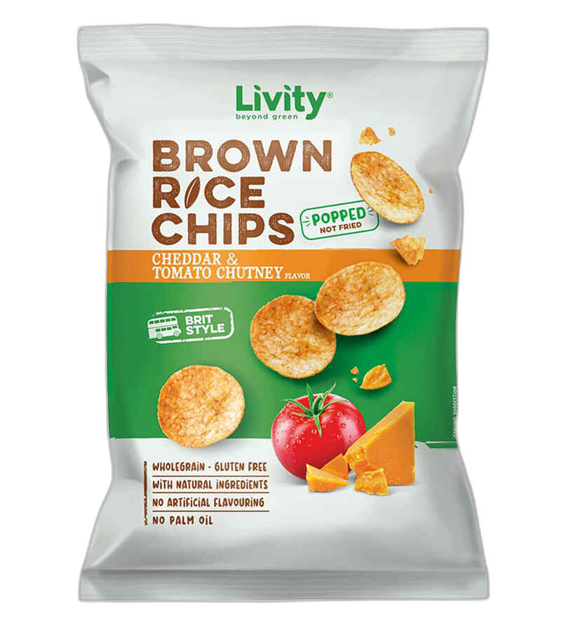 "Byond"- ბრინჯის ჩიფსი ჩედარით და პომიდვრით 60გრ