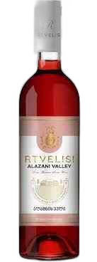 "რთველისი"- ღვინო ალაზნის ველი როზე ნახევრადტკბილი 0.75ლ