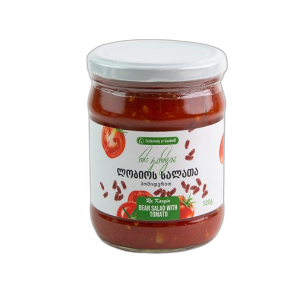 "რა კარგია" - ლობიოს სალათი პომიდვრით 520 გრ