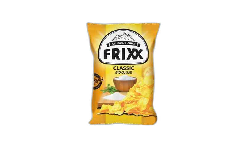 "FRIXX"- კარტოფილის ჩიფსი კლასიკი 24*120 გრ