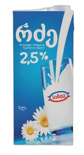 სანტე რძე 2.5% 1 ლ.