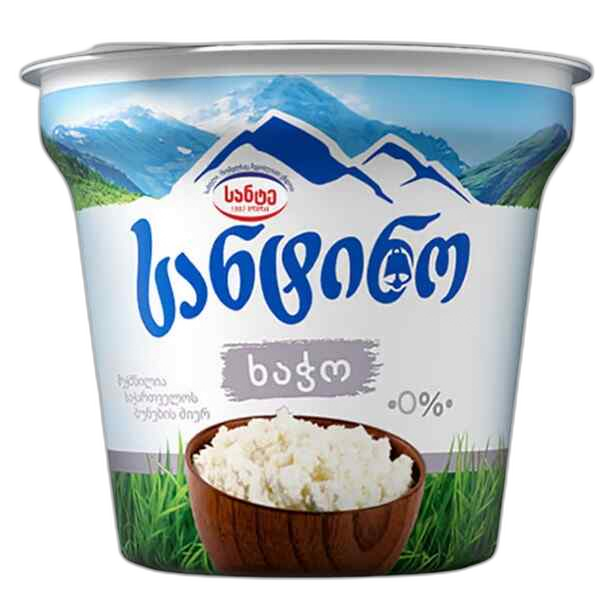 სანტინო ხაჭო 0% 180 გ.