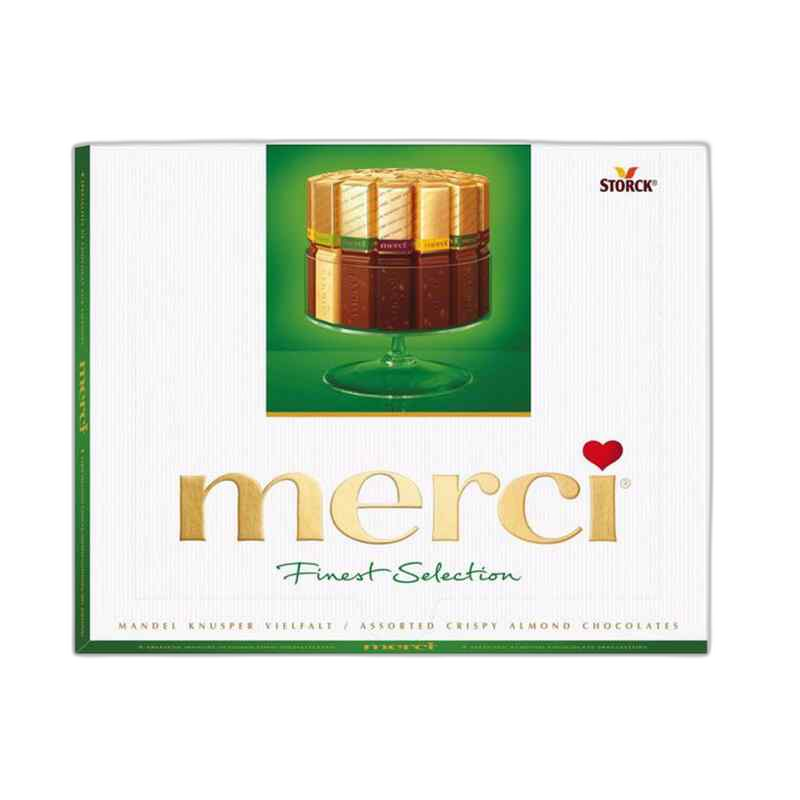 Storck - "merci"- შოკოლადის ასორტი ნუშით 10X250გრ