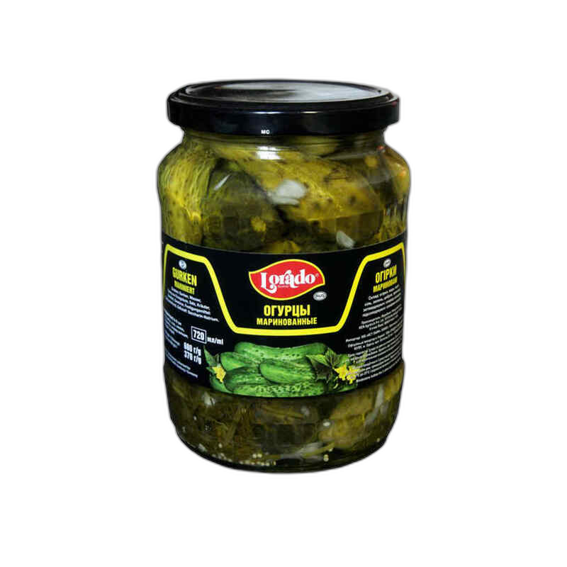 "Lorado"- კიტრის მარინადი 6-9სმ 720მლ.