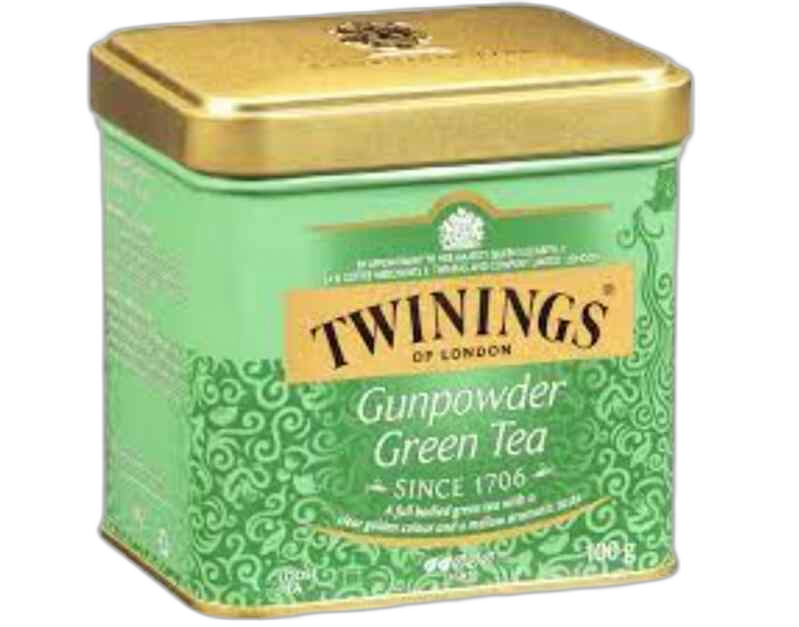"Twinings "- მწვანე ჩაი "განპაუდერი"  ქილა,  100გრ.