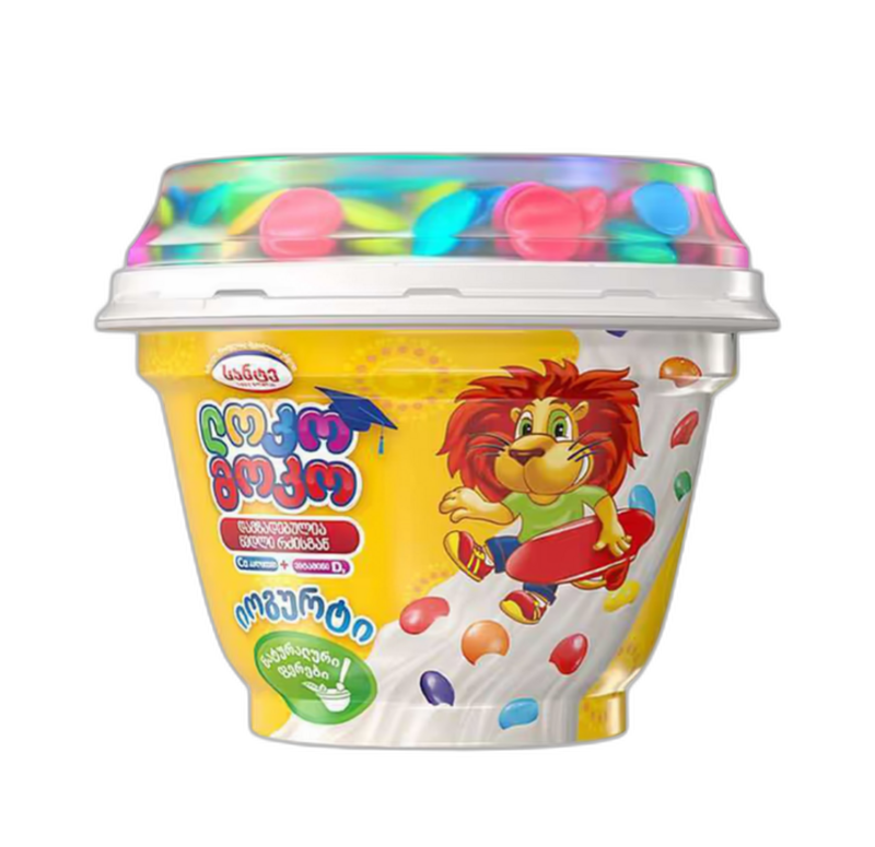 ლოკო მოკო იოგურტი შოკოლადის ფერადი ბურთულებით 1.65% 150 გ.