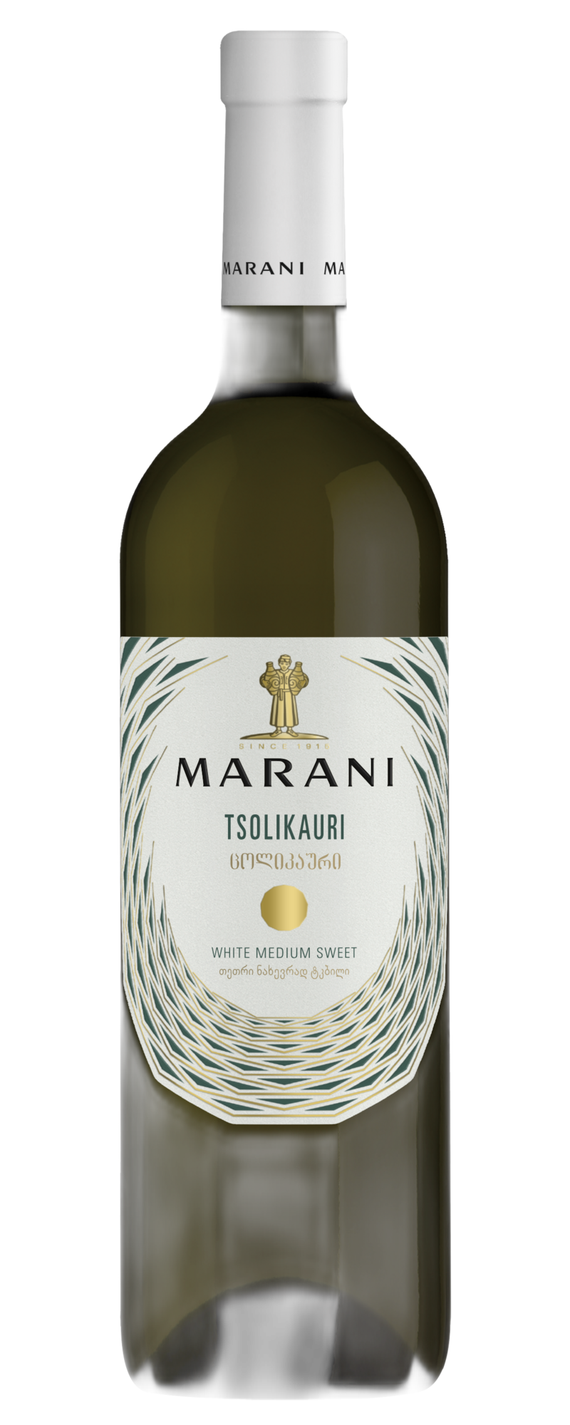 თელავის მარანი - ცოლიკაური, თეთრი მშრალი 0.75ლ