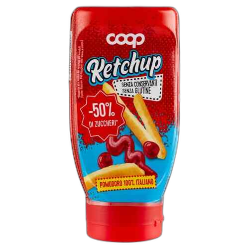 "COOP"- კეჩუპი 50%-ით ნაკლები შაქრის შემცველობით 280 გრ