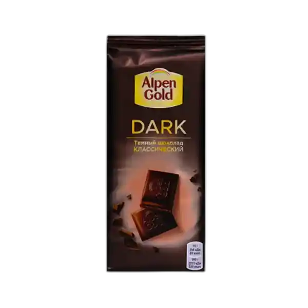 Alpen Gold-შავი შოკოლადის ფილა 100გრ
