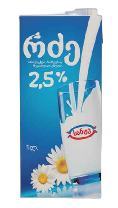 სანტე რძე 2.5% 1 ლ.