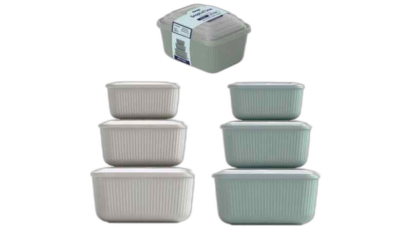 კონტეინერი ნაკრები პლასტმასის 3ც 600-1100-1800მლ 200x144x118მმ მართკუთხდი 30947 DUNYA