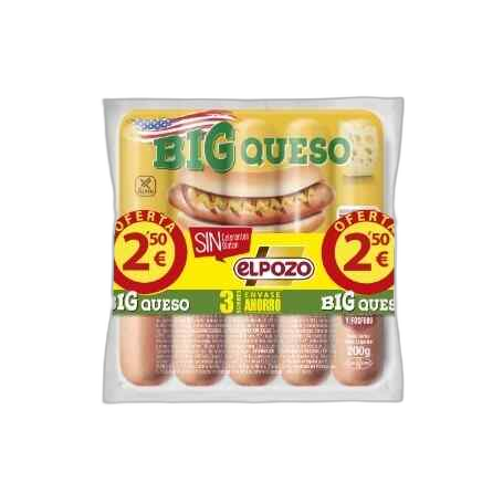 სოსისი /Elpozo/ ყველით (ღორისა(35%) და ინდაურის(19%) შერეული) (3*200) 10*600გ