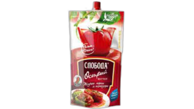 "სლობოდა"- კეტჩუპი  ცხარე 300გრ. დოზატორით (24)