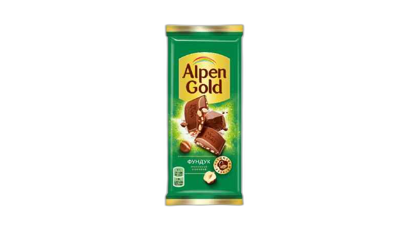 Alpen Gold-შოკოლადის ფილა თხილით 80გრ