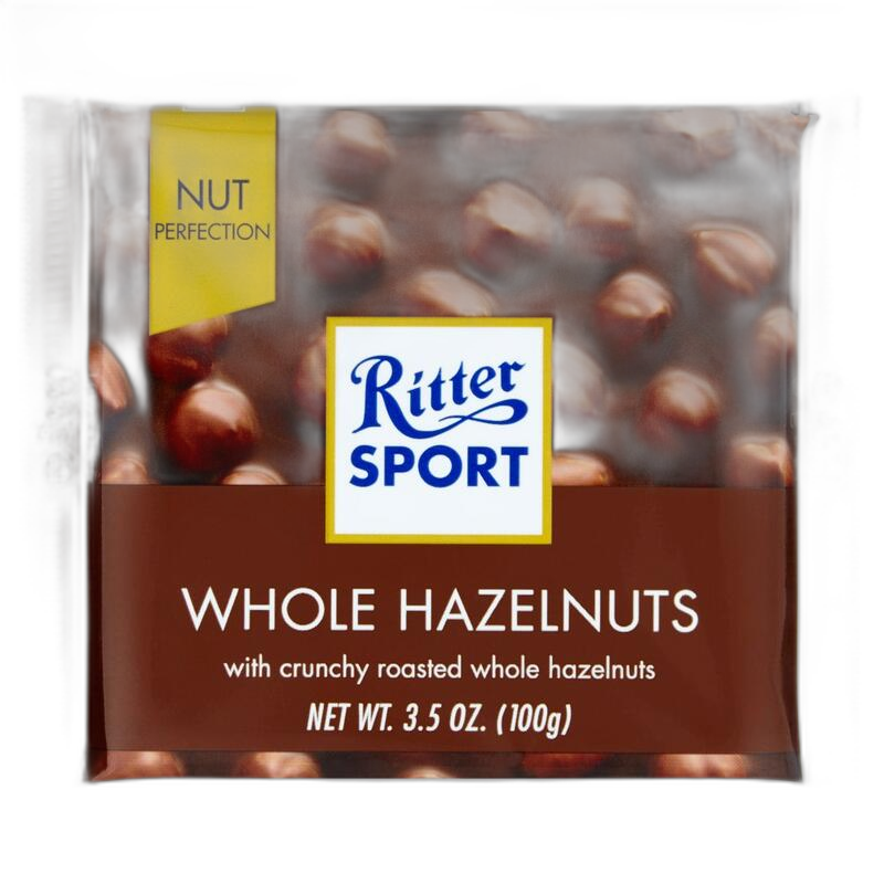 "Ritter sport"- რძიანი შოკოლადი თხილით