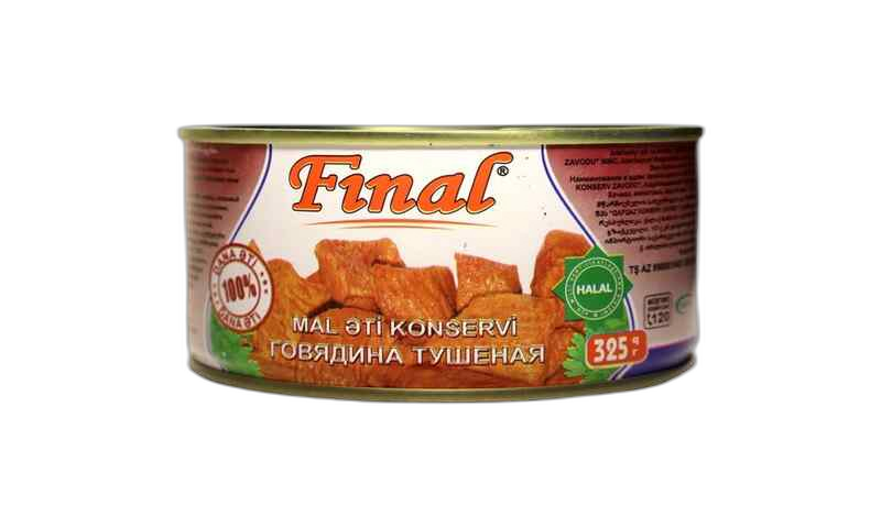 "FINAL"- კონსერვირებული საქონლის ხორცი 0.325გრ