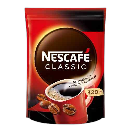 "NESCAFE"- ხსნადი ყავა კლასიკური, პაკეტში 320გრ