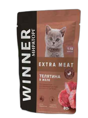 Miratorg ხბო ჟელეში კნუტისთვის 80 გრ (1-12)